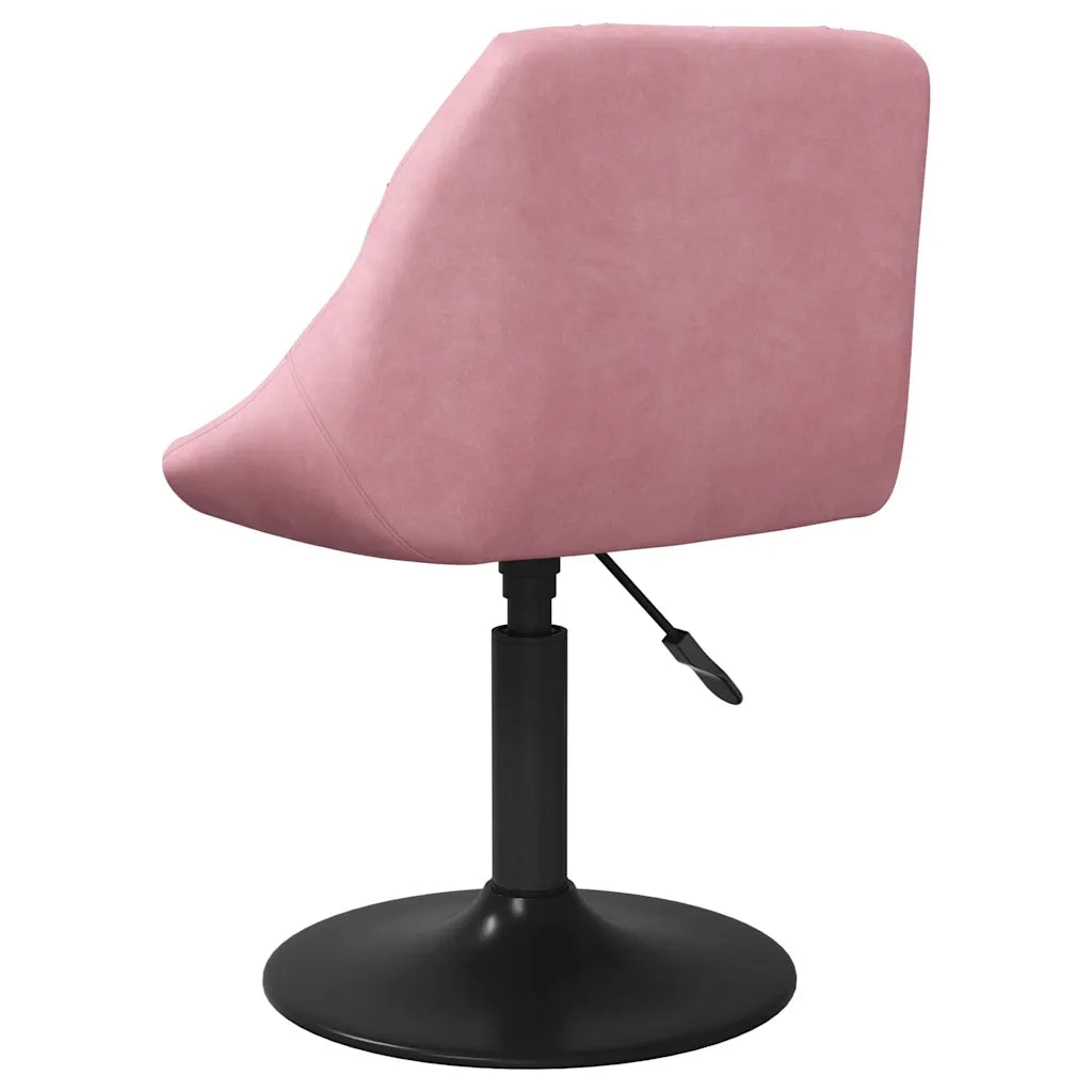 Sedie da Pranzo Girevoli 6 pz Rosa in Velluto 3088807
