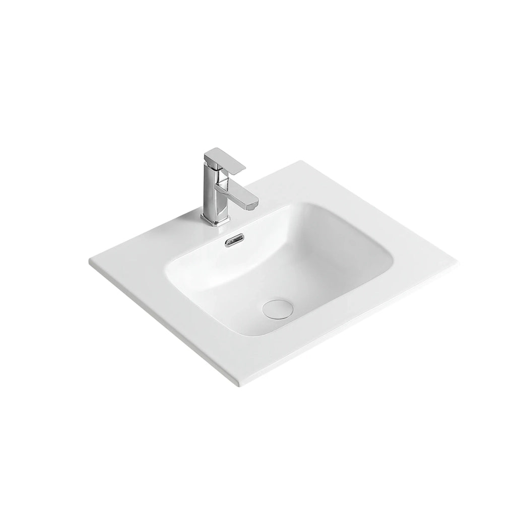 Consolle con vasca centrale LINPH cm 86 Bianco lucido