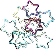Sostegni per chiavi a forma di stella - Materiale in acciaio inossidabile - Carica di fuoco - Supporto per chiavi - Accessori DIY - 10 pezzi - Anello per chiavi
