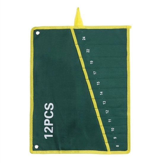 Borsa per strumenti in tessuto ecologico - 12 contenitori - Borsa per strumenti portatile - Design rotante - Facile da trasportare - Borsa per strumenti rotativa