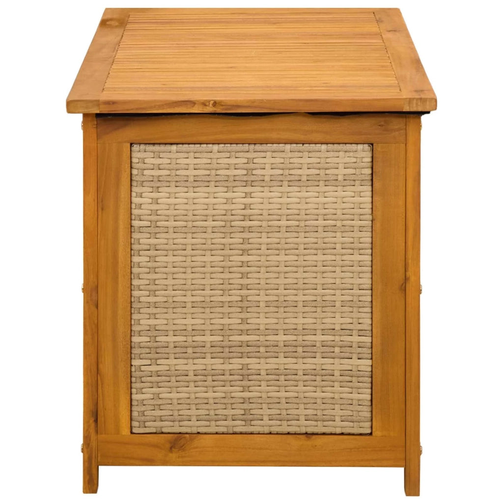 Scatola di Stoccaggio per Giardino 185 L 90 x 50 x 56 cm Beige 42002719