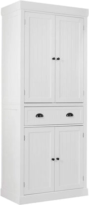 Armadietto da pavimento, con cassetto e 2 secchi a 3 livelli, fermaporta magnetico, dispositivo antiribaltamento, mobile interno per bagno, cucina, studio (bianco), MC43480