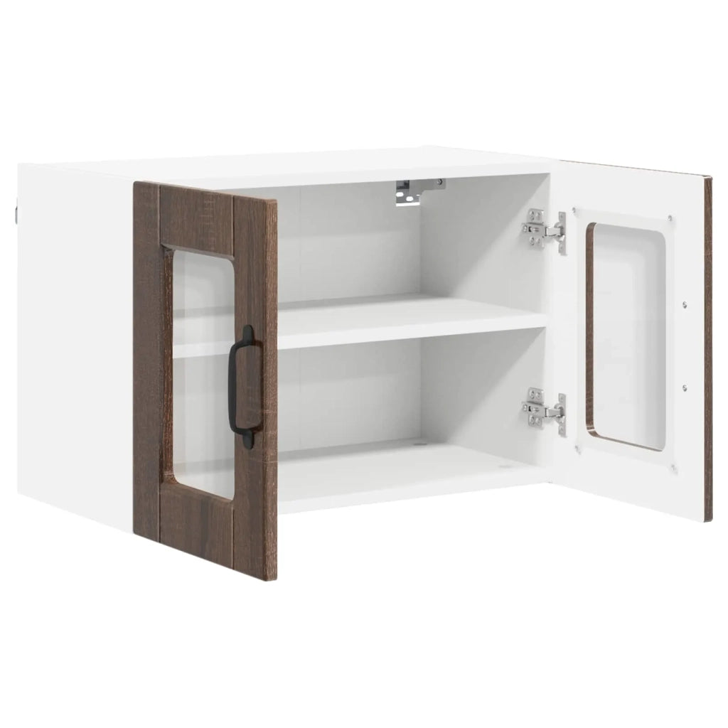 Mobile da cucina con porta 2 pz-Set di 2 Armadio da cucina Rovere Marrone 60 x 31 x 40 cm 222806