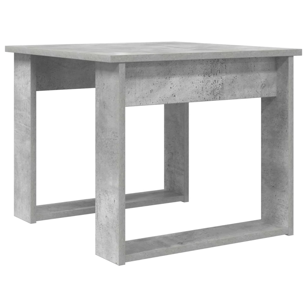 Set di Tavolini da Caffè 2 pcs Grigio cemento Legno multistrato