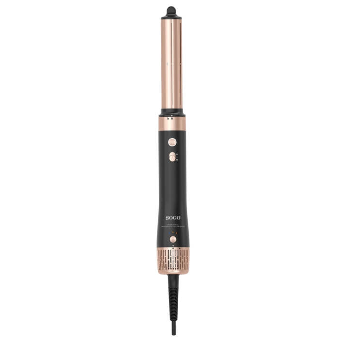 Styler capelli 6 in 1 con aria calda 1400W, tecnologia Coanda e motore BLDC, arriccia asciuga e volumizza - Sogo