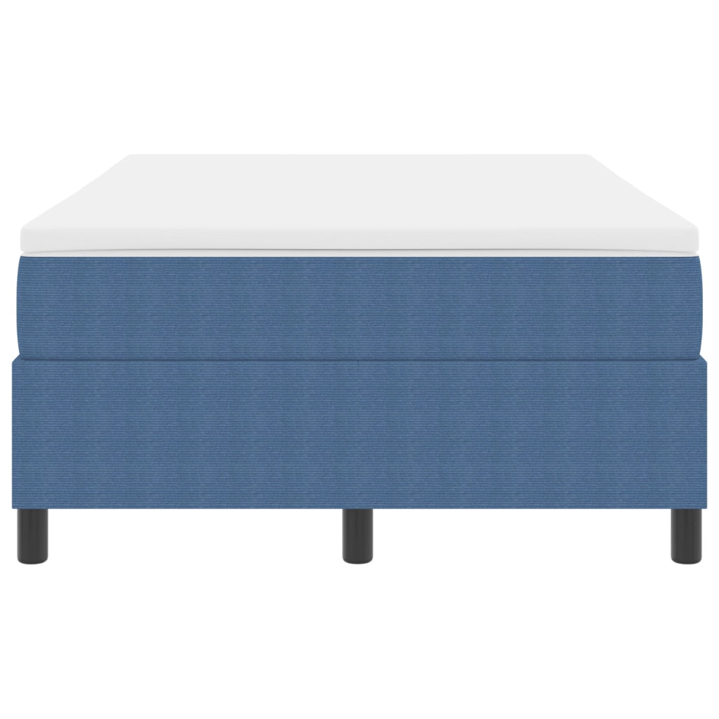 Letto Box Spring con Materasso Blu 120x200 cm Fodera in Corduroy