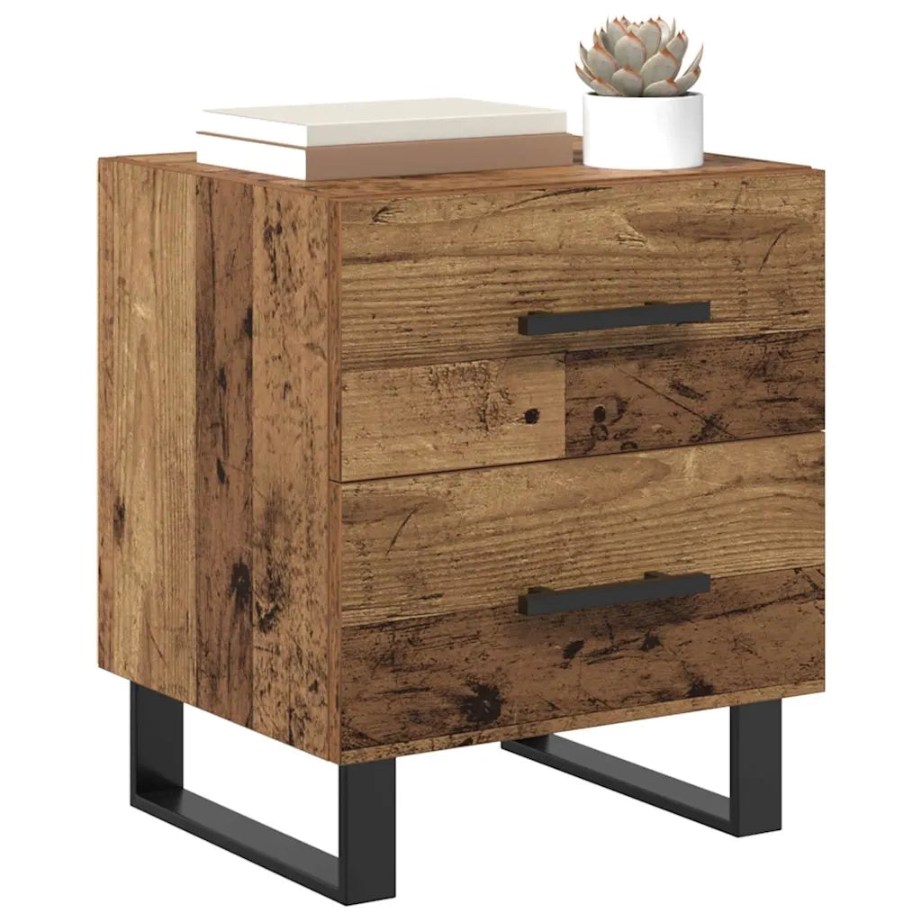 Comodino | Armadio da Notte | Mobiletto da notte con cassetto Legno vecchio 40 x 35 x 47,5 cm