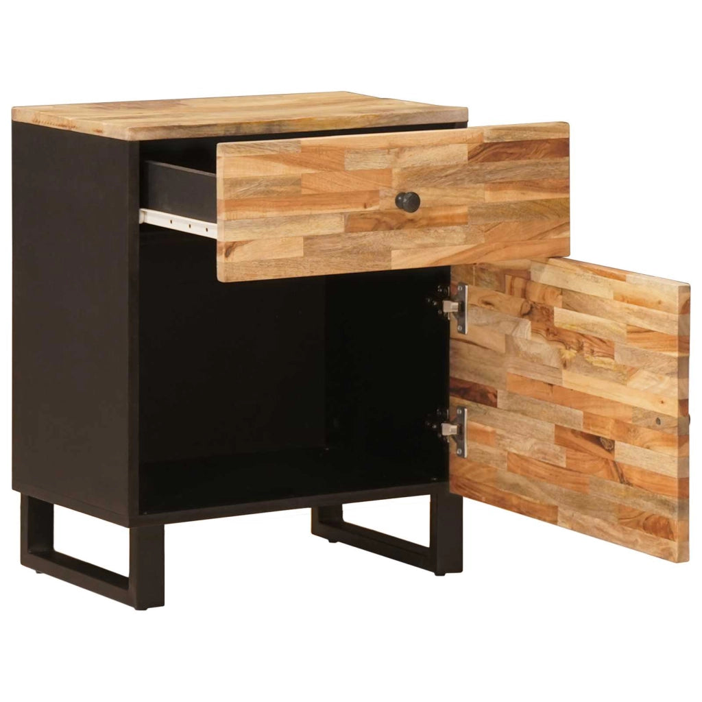 Armadio funzionale rettangolare per camera da letto 50 x 33 x 60 cm in legno massello di mango marrone 02_0057810