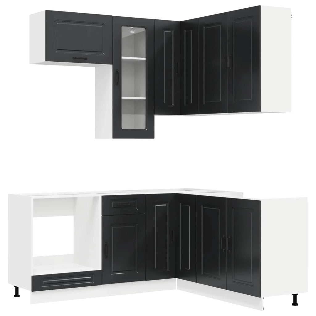 Unità Cucina KALMAR 8 pcs Nero Legno ingegnerizzato 3438382