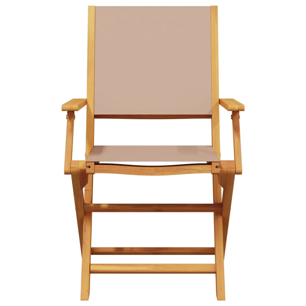 Set da Pranzo da Giardino 5 pz Tortora Tessuto e Legno Massello 3281702