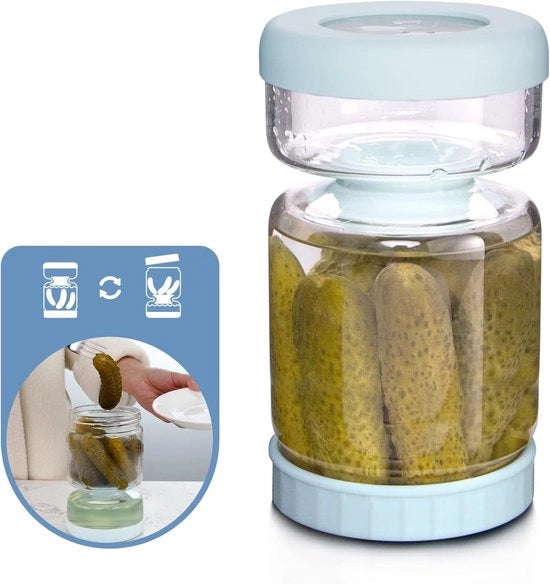 Contenitori per alimenti in vetro con filtro - Aria stagna e impermeabili - 1000 ml - Chiari