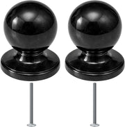Pomolo per mobili 25x32 mm nero per cassetti e ante - confezione da 2 pezzi