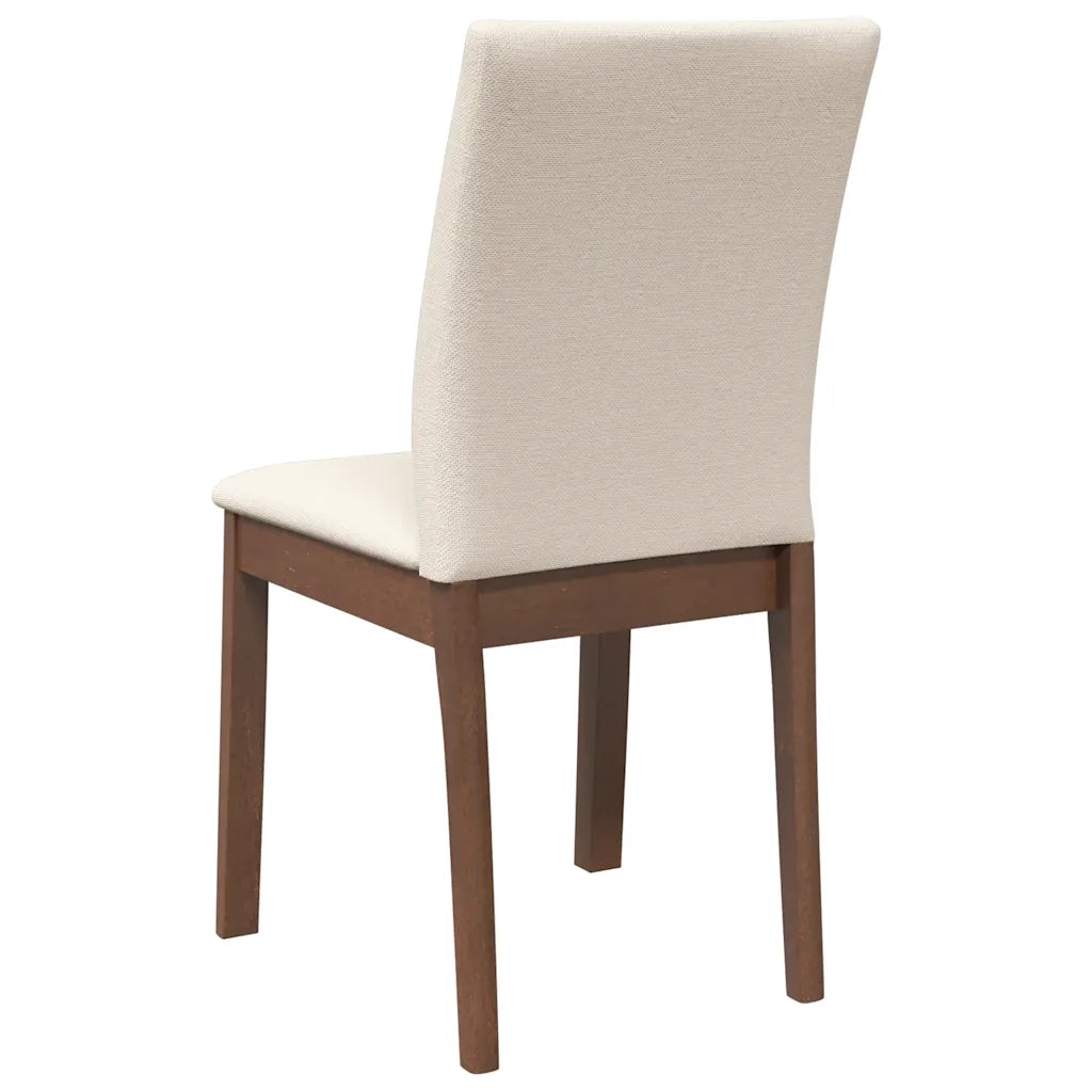 Sedie da Pranzo con Cuscini 2pz Marrone Legno Massello di Hevea 4102448