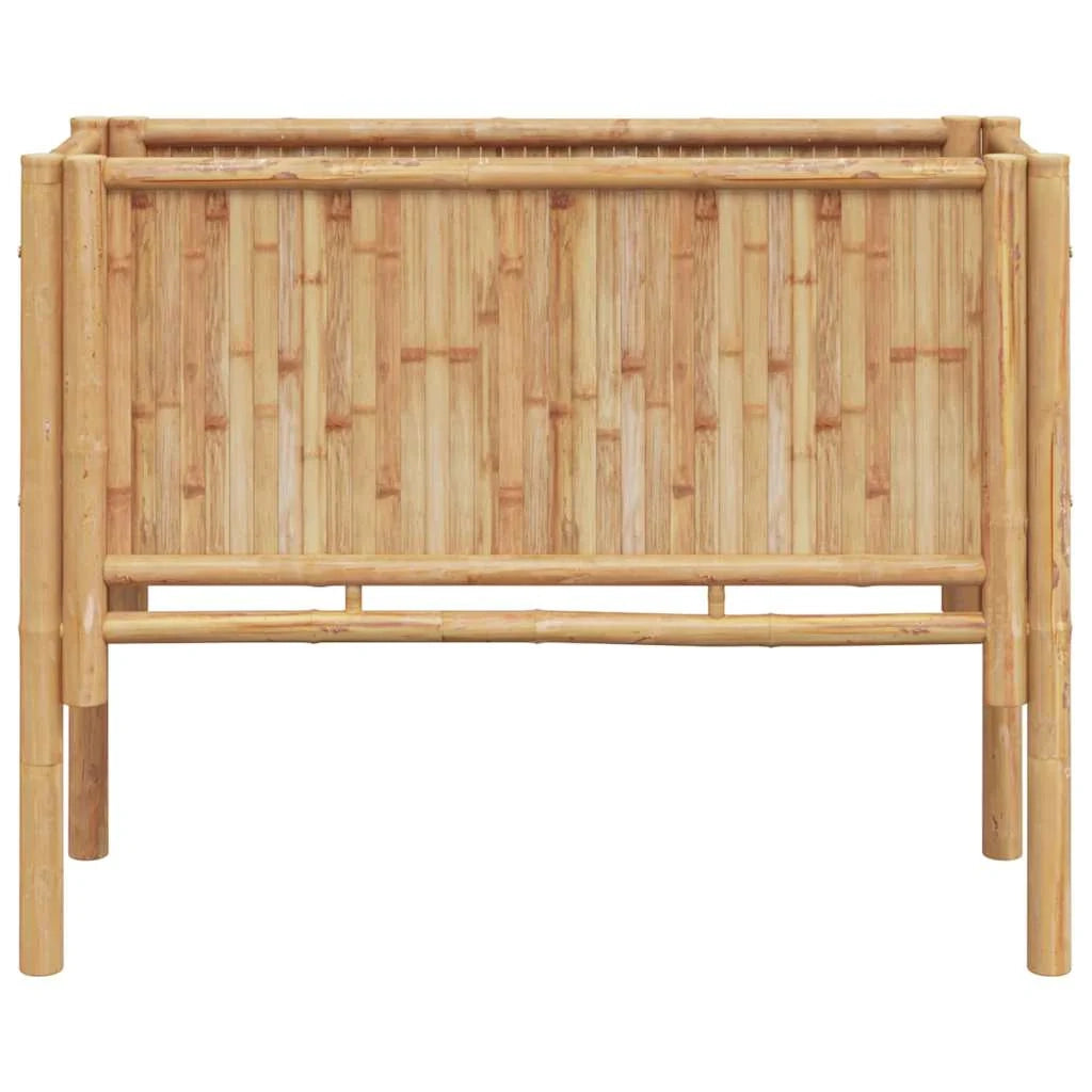 Fioriera moderna da esterno 90 x 35 x 70 cm dal design minimalista e resistente in bambù marrone 02_0058226