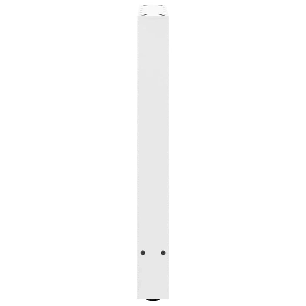 Set di 2 gambe moderne regolabili per tavolo da pranzo 50 x 73 cm in acciaio bianco 02_0057541