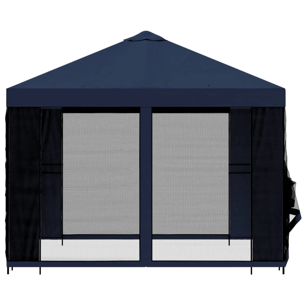 Gazebo da giardino con pareti laterali 3 x 3 m Blu 900367