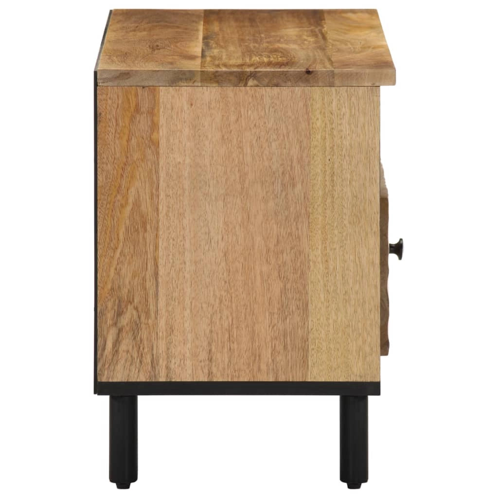 Mobile TV multimediale mensola TV credenza TV sala da pranzo soggiorno camera da letto 80 x 33 x 46 cm legno massello di mango marrone 02_0026247