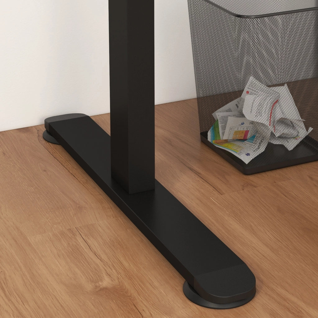 Scrivania lineare elettrica con 4 memorie, anti-collisione e surriscaldamento, per ufficio, 140 × 70 × 72-116 cm