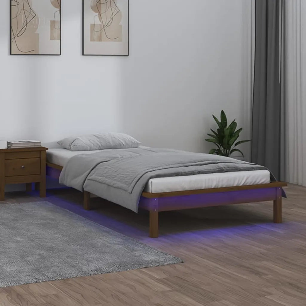 Giroletto con LED Miele 100x200 cm in Legno Massello cod mxl 60809