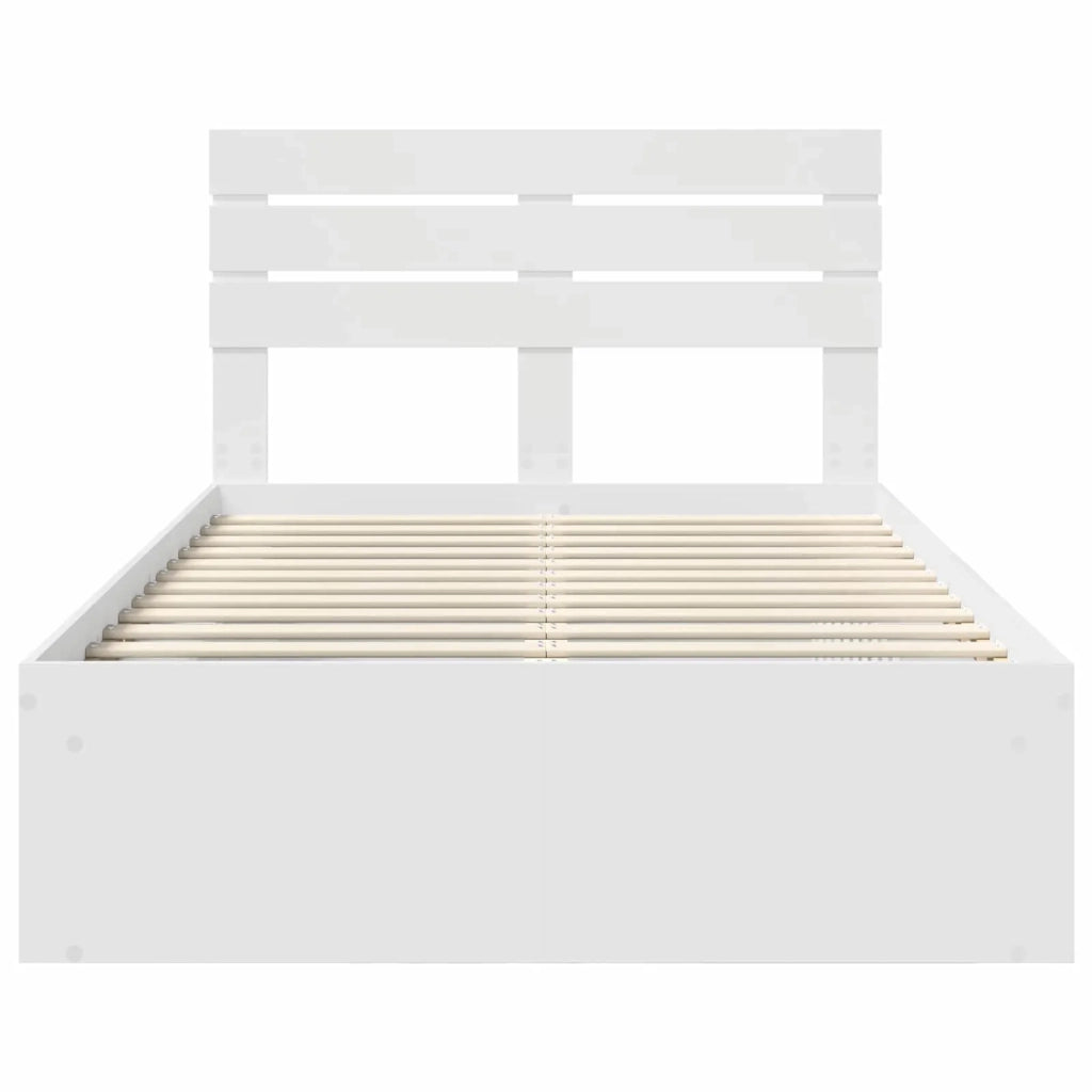 Struttura del letto Bianco 120 x 200 cm Pino massello 3411431