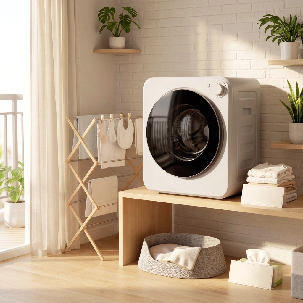 Asciugatrice Portatile Elettrica 2.5 Kg ¨C Zephmum ¨C 400/800 W 5 Modi Bianco 48x44x57 cm