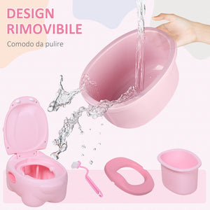 Vasino per Bambini Antiscivolo Ippopotamo  Hippoo Rosa