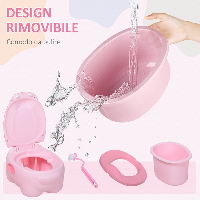 Vasino per Bambini Antiscivolo Ippopotamo  Hippoo Rosa