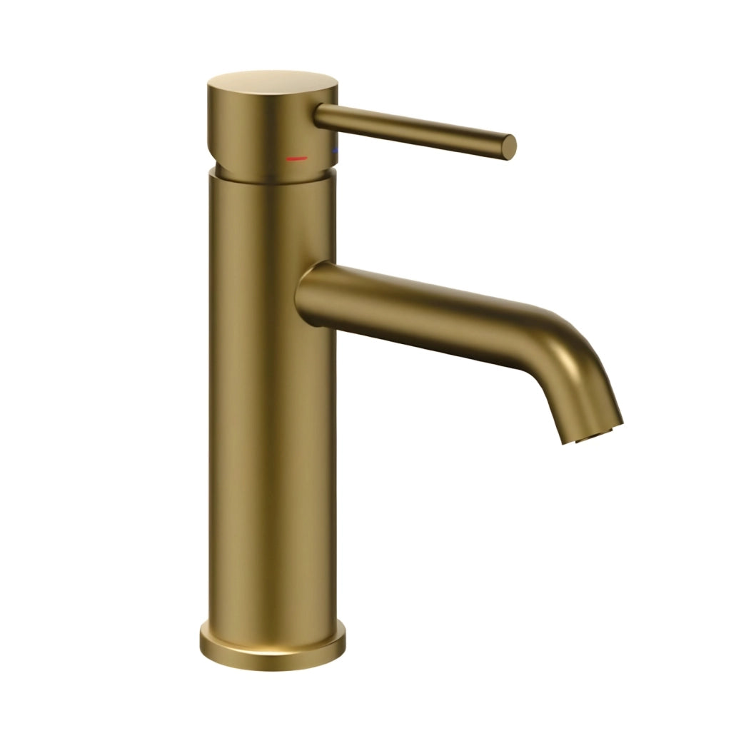 Miscelatore per lavabo jazz con leva in metallo e sistema quickinstall integrato *** finitura- oro matt satinato, con...