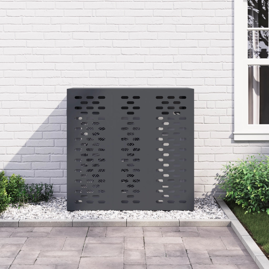 Copertura per Condizionatori Antracite 110x50x105 cm Acciaio