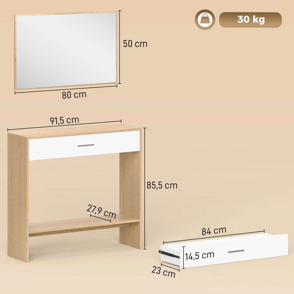 Console tavolo ¨C zephmum ¨C 91.5x27.9x85.5 cm quercia