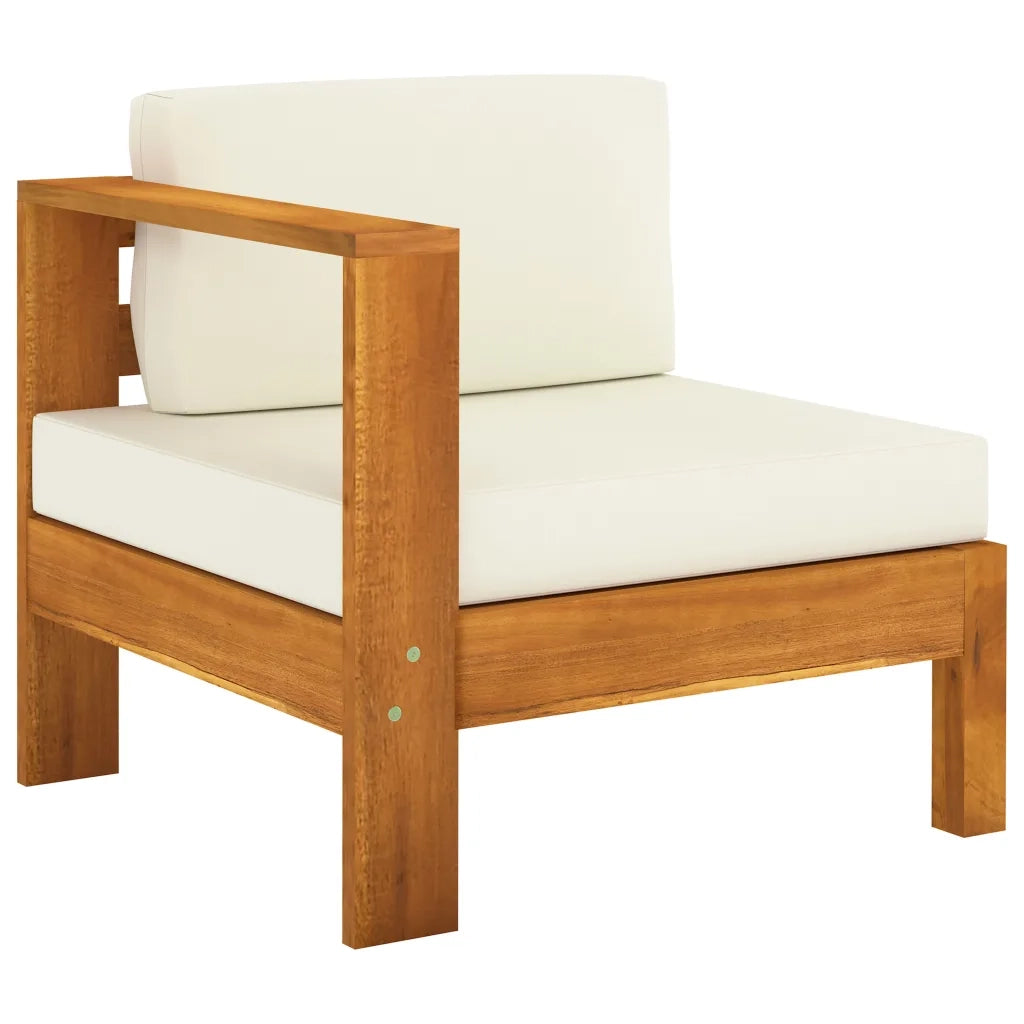 Set da giardino 9 pezzi con cuscini 100x60 cm in legno di acacia 3057941