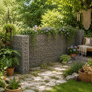 Gabion Wall For Garbage Cans, Galvanized Steel, 320x100x120 Cm