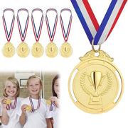 Medaglia di vittoria per bambini - Set da 5 pezziMedaglia di calcio - Medaglie d'oro per compleanni di bambiniSostegno per medaglie di calcio