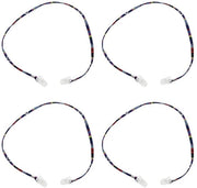 Supporto per tovaglioli e tovagliette, cordino con clip, blu scuro, 45 cm, 4 pezzi