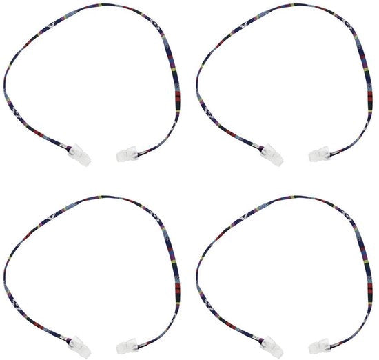 Supporto per tovaglioli e tovagliette, cordino con clip, blu scuro, 45 cm, 4 pezzi