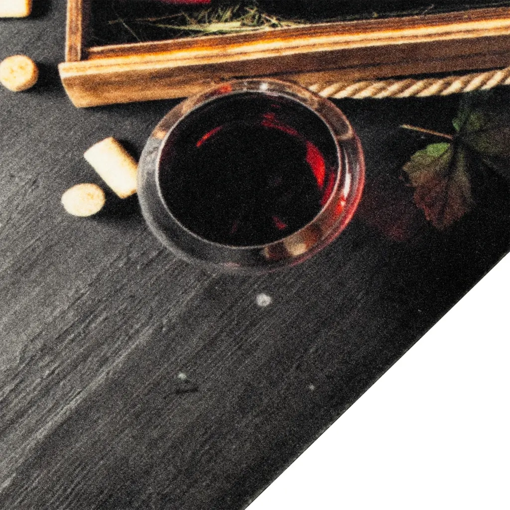 Tappeto da Cucina Lavabile Bottiglia Vino 60x180 cm in Velluto 4005603