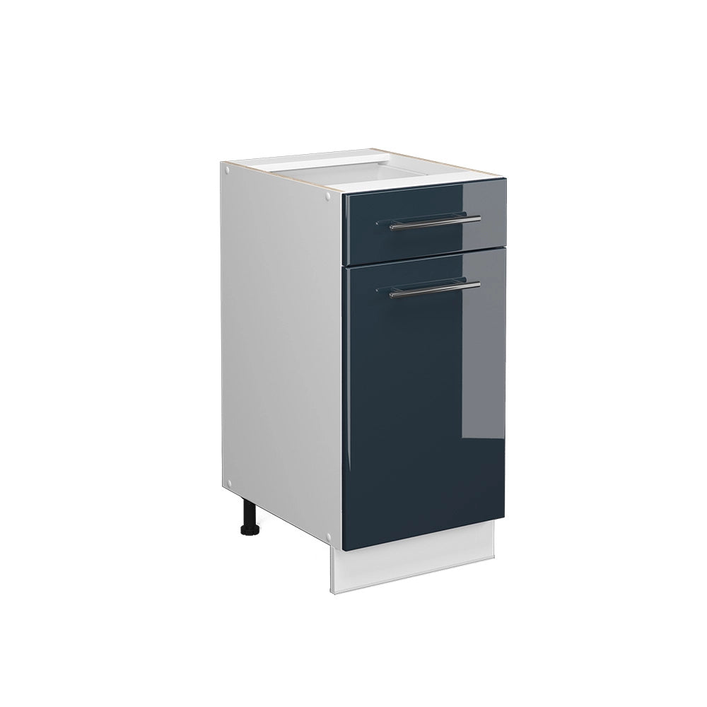 Vicco Mobiletto base per cucina Blu scuro lucido 40 cm senza piano di lavoro