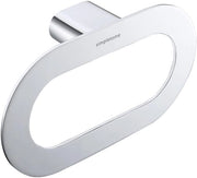 Asciugamani per la doccia da appendere sul muro, anello di asciugamano in acciaio inox, design moderno e semplice (acciaio inox cromato)