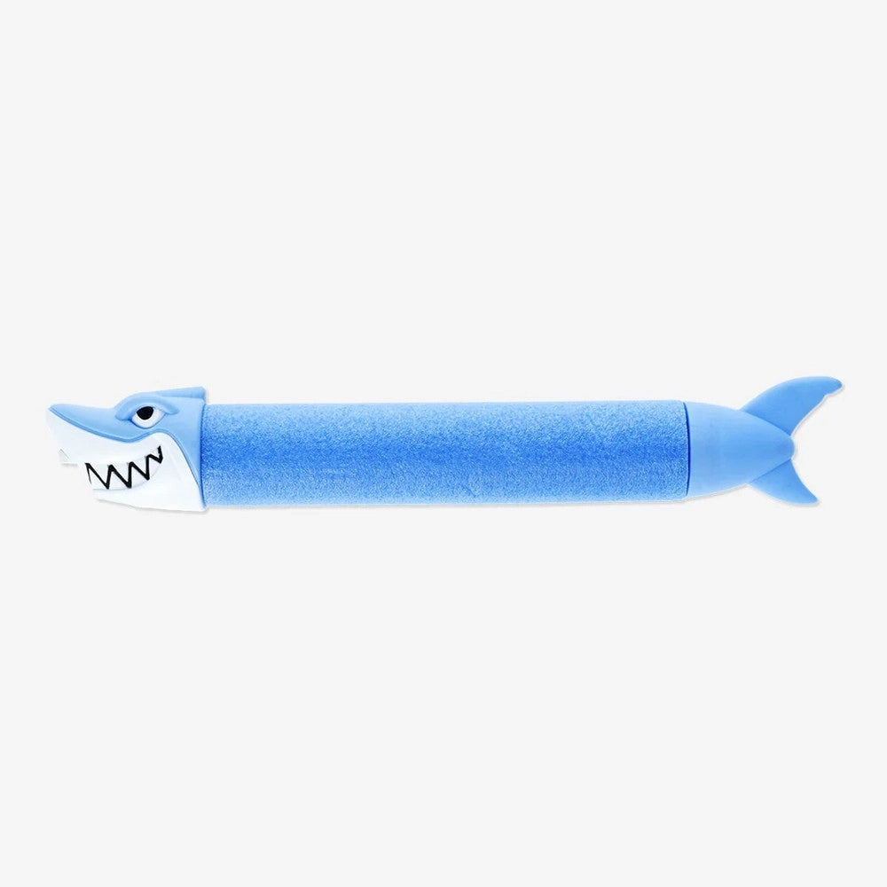 Trade Shop - Tubo Spara Acqua 33x5cm 90ml A Forma Di Squalo Pompa Giocattolo 2 Colori 6722076 -