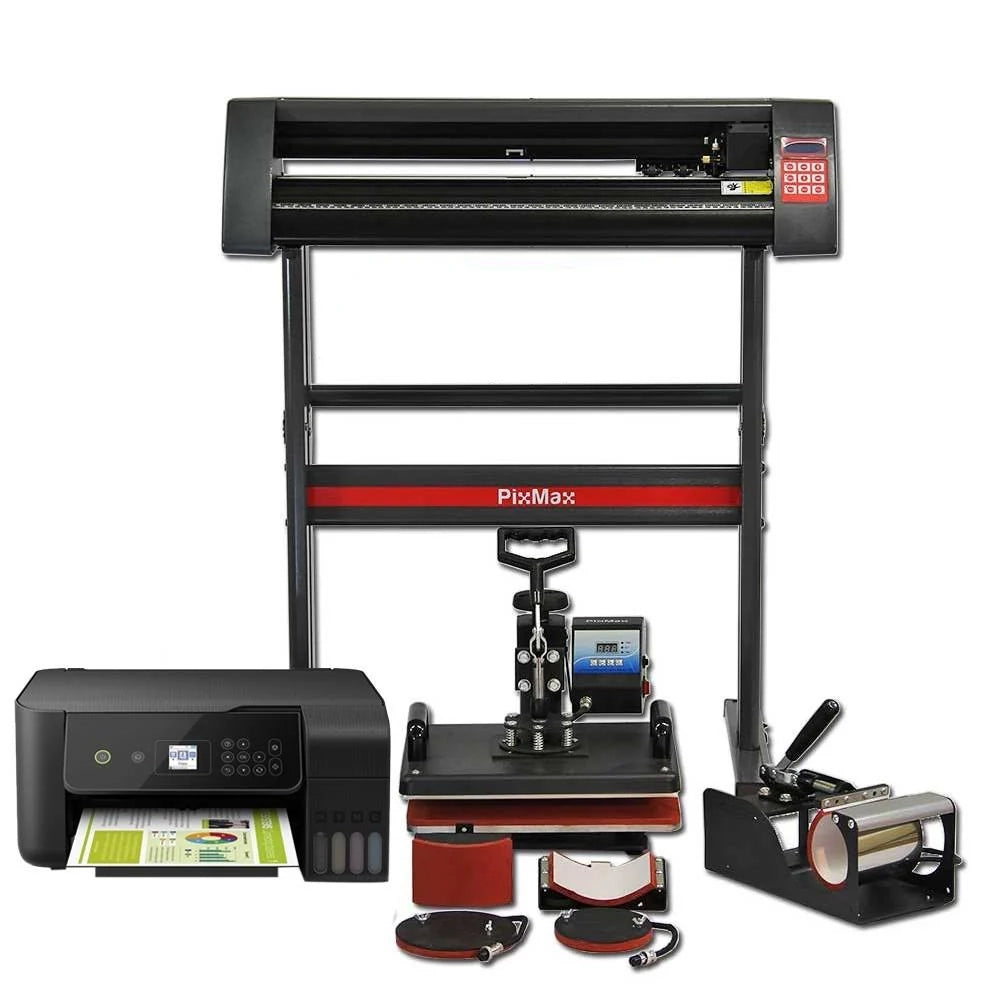 Plotter da Taglio Vinile, Stampante & Presse a Caldo 5 in 1 per Sublimazione