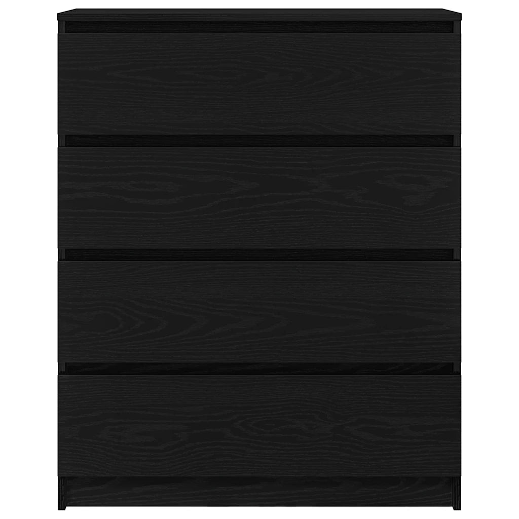 Credenza Rovere Nero 80x35x99 cm in Legno Multistrato 3328481