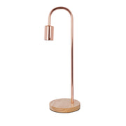Lampada da tavolo Titania in metallo rame e legno