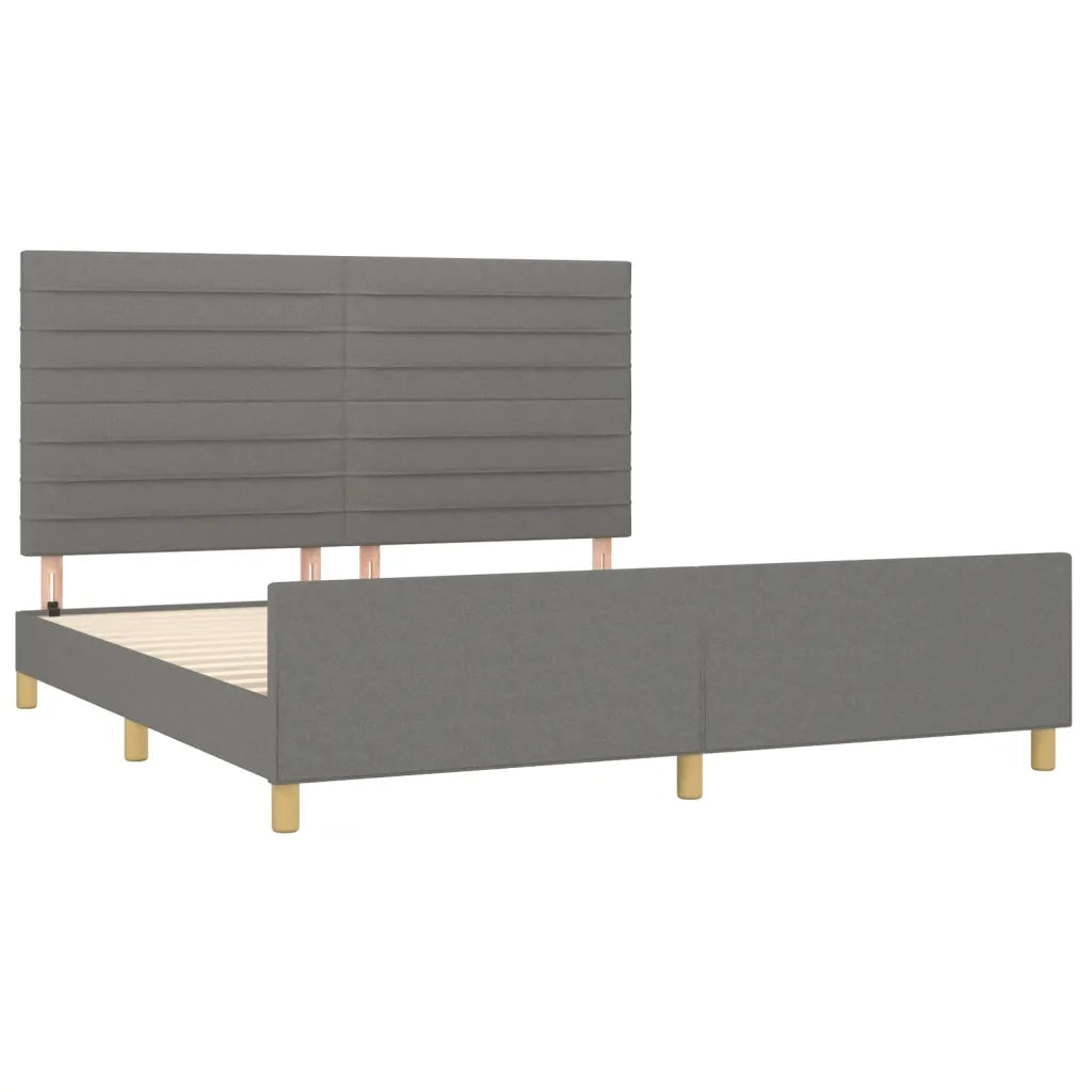 Giroletto senza Materasso Grigio Scuro 160x200 cm Tessuto 3125147