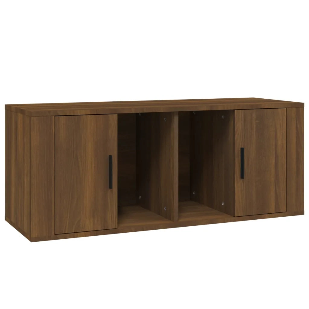 Mobile TV Rovere Marrone 100x35x40 cm in Legno Multistrato cod mxl 25906