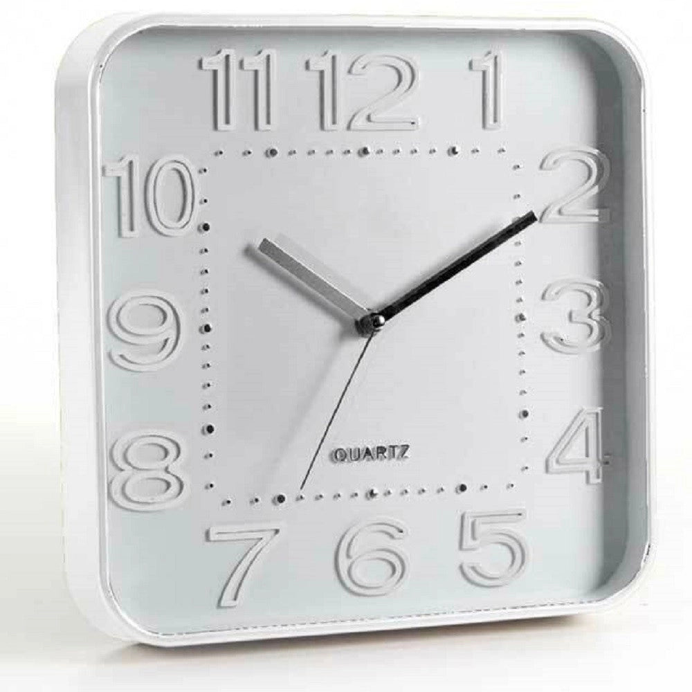Trade Shop - Orologio 30x4cm Da Parete Quadrato Classico Moderno Silenzioso Colori Ass 684142 -