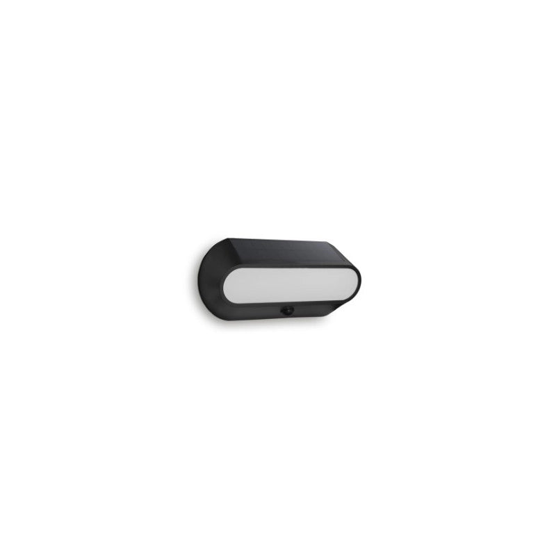 Plafoniera LED solare Aura ovale 5 W Nero – Minimal chic – Century