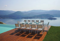 Tavolo Allungabile da Giardino 200/300x100x75 cm Nettuno in Alluminio Bianco