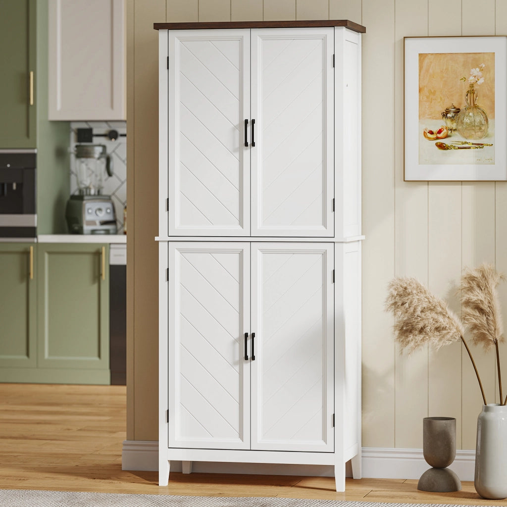 Armadio da cucina con ante ¨C zephmum ¨C bianco 76x40x178.5cm