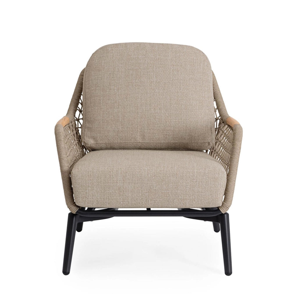 Poltrona da Giardino con Cuscini 75x98x85h cm in Alluminio e PP Eulero Antracite