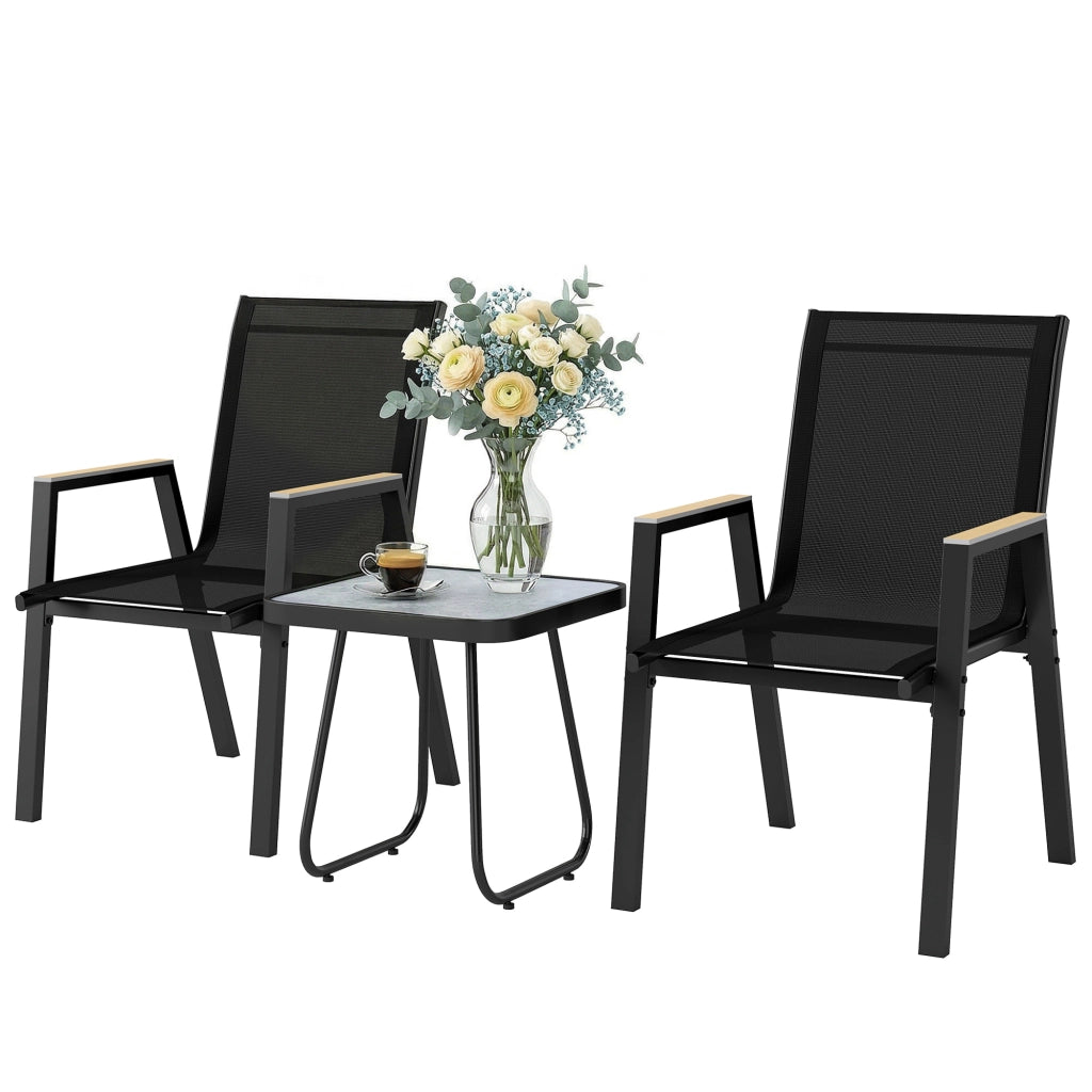 Set Bistr¨° da Esterni 3 Pezzi ¨C zephmum ¨C Tavolino con Piedini Regolabili